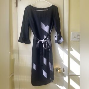 Banana Republic little black fit and flare dress with belt